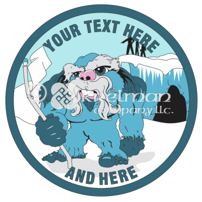 k1114-Abominable-Snowman-With-Flag