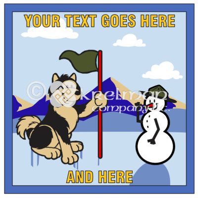 k1810-Husky-Flag-And-Snowman