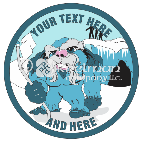 k1114-Abominable-Snowman-With-Flag