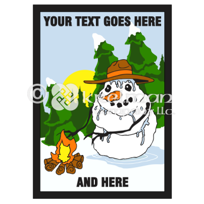 k1809-Snowman-By-The-Fire