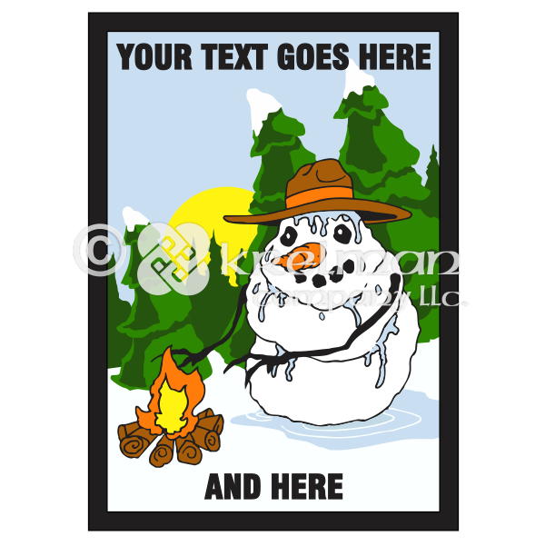 k1809-Snowman-By-The-Fire