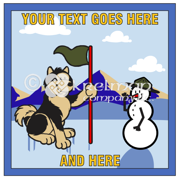 k1810-Husky-Flag-And-Snowman